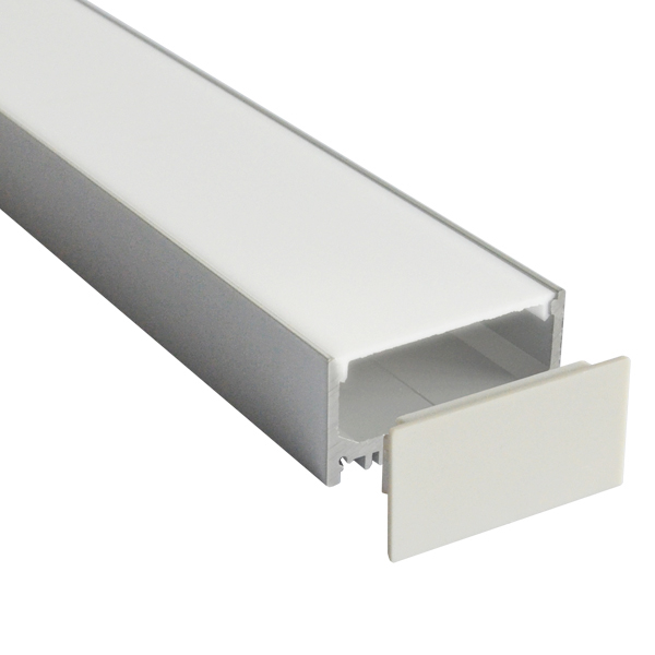 HL-BAPL028 Height 23.8mm High Power Recessed Extruded Aluminum Channel Profile Good heatsink For Width 40mm Ceiling or LED Pendent Lights